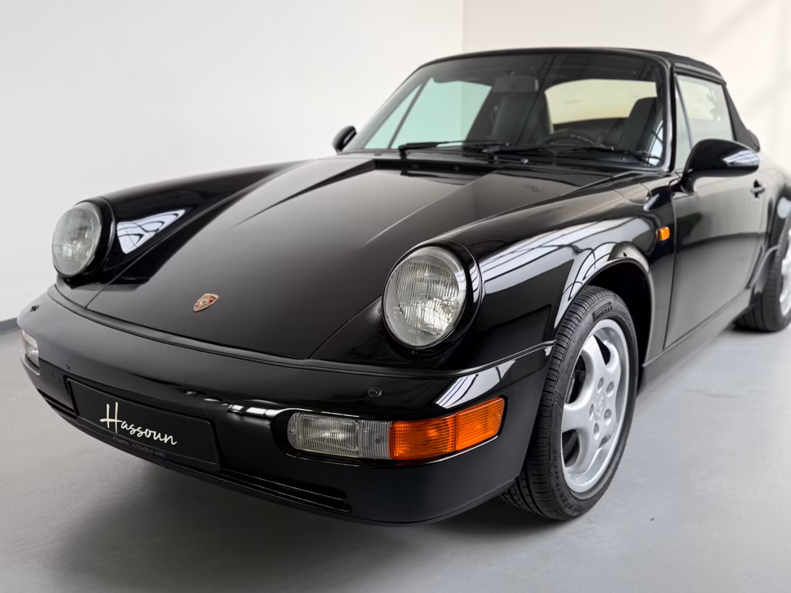 Porsche 964 schwarz-schwarz-schalter-C2-Cabriolet full